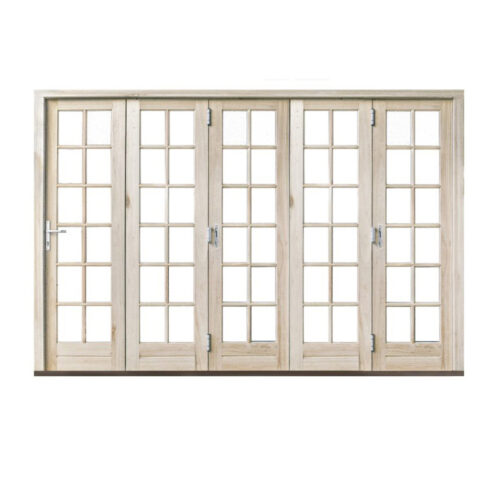 5 Panel Cottage Pane Folding Door | Folding Stacking Door | Buy Patio Doors Online from www.buywoodendoors.co.za